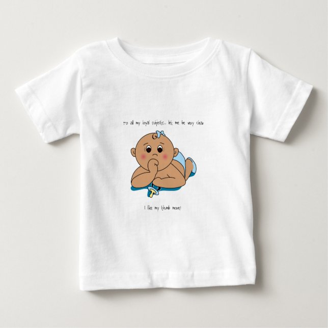 Thumb Sucking Baby Boy Baby T-Shirt (Front)