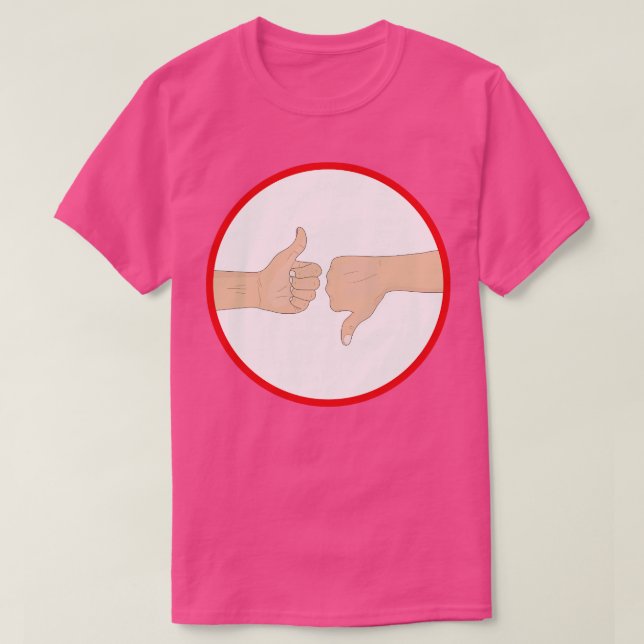 Thumb up and thumb down T-Shirt (Design Front)