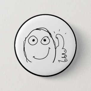 Thumb up Comic Meme. 6 Cm Round Badge