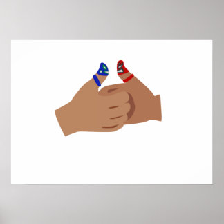 Thumb War Luchadores Poster