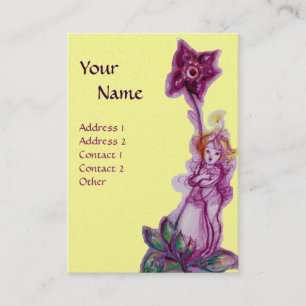 THUMBELINA 3 MONOGRAM purple ,pink gold metallic Business Card