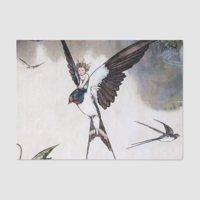 Thumbelina by W Heath Robinson Tissue Paper (Front)