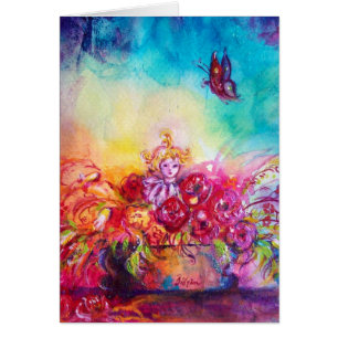 THUMBELINA,FLOWER BASKET AND BUTTERFLY