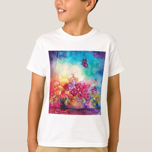 THUMBELINA  ,FLOWER BASKET AND BUTTERFLY T-Shirt (Front)