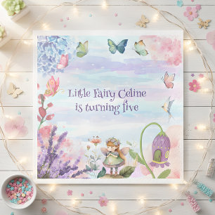 Thumbelina little fairy birthday Paper Napkin