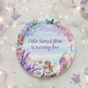 Thumbelina little fairy birthday Paper Plate