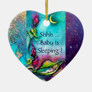 THUMBELINA PINK RUBY MONOGRAM DOOR HANGER CERAMIC TREE DECORATION