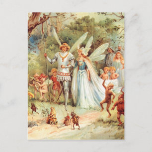 Thumbelina's Wedding in the Forest Postcard