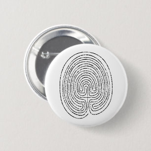 Thumbprint Labyrinth -  6 Cm Round Badge