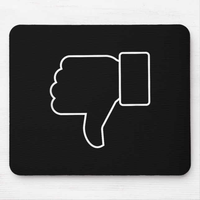 Thumbs Down, Funny, Jokes, Sarcastic  Mouse Pad (Front)