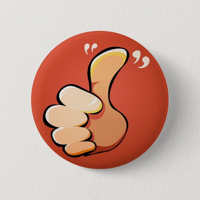 Thumbs up! 6 cm round badge (Front)