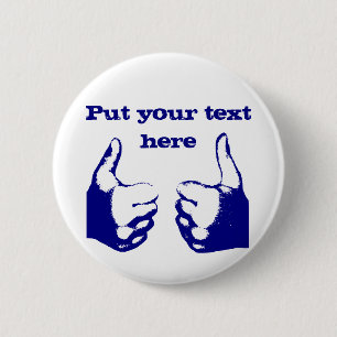 Thumbs Up 6 Cm Round Badge