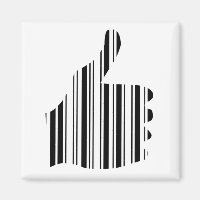 THUMBS UP BAR CODE Thumb Gesture Pattern Design