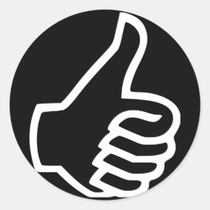 Thumbs Up Classic Round Sticker
