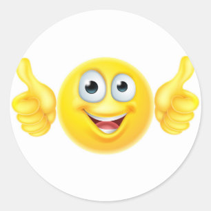 Thumbs Up Classic Round Sticker