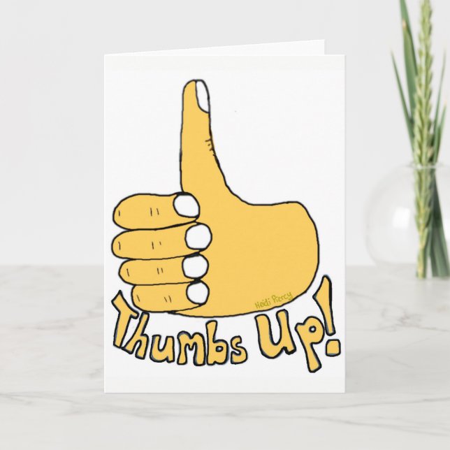 Thumbs Up Congratulations Cartoon Card (Front)