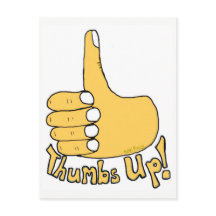 Thumbs Up Congratulations Cartoon Postcard