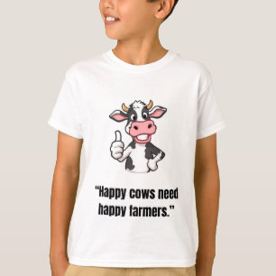 Thumbs Up Cow – Funny Cartoon Tee