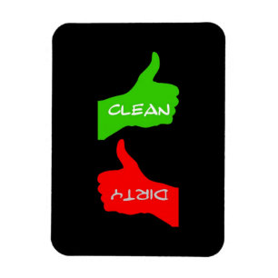 Thumbs Up/Down Clean or Dirty Dishes Magnet