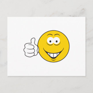 Thumbs Up Face Postcard