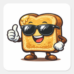 Thumbs Up French Toast Square Sticker