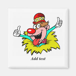 Thumbs Up, fun clown TEMPLATE, Magnet