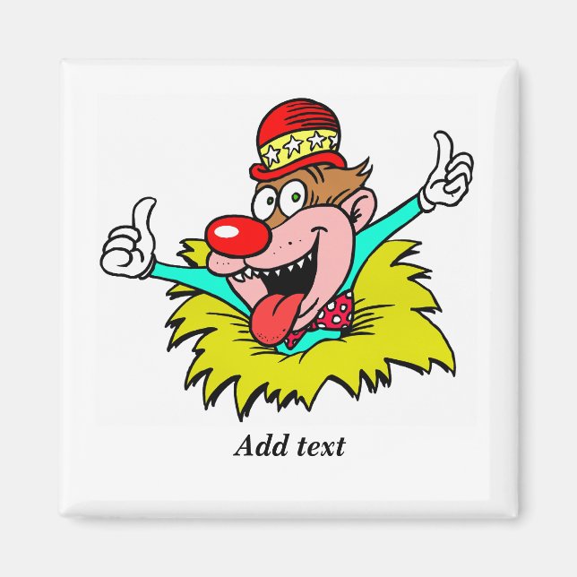 Thumbs Up, fun clown TEMPLATE, Magnet (Front)