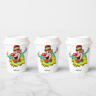Thumbs Up, fun clown TEMPLATE, Paper Cups
