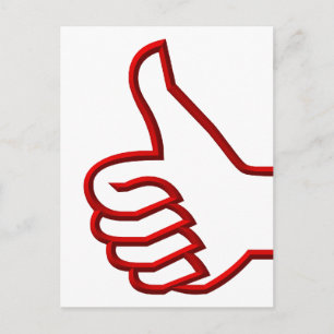 Thumbs Up hand Postcard