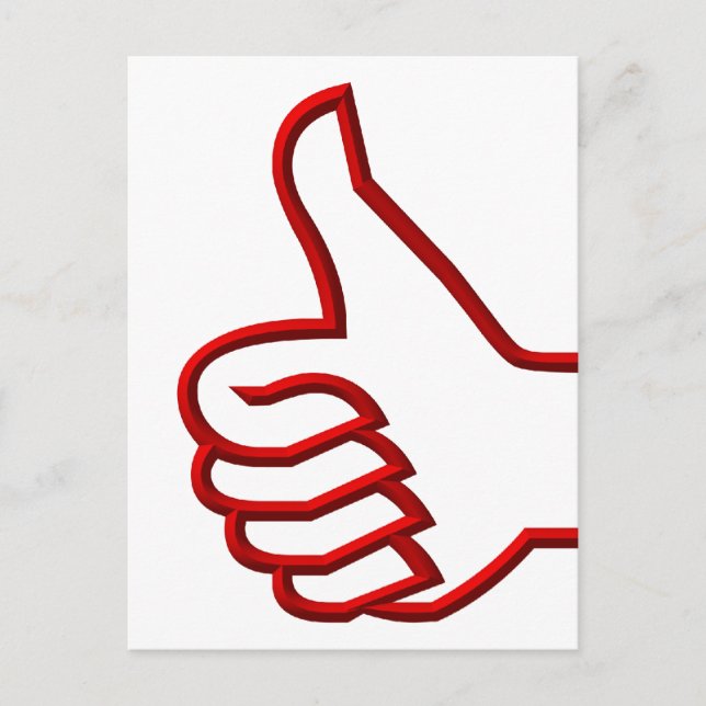 Thumbs Up hand Postcard (Front)