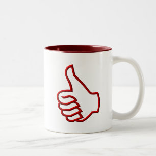 Thumbs Up hand Two-Tone Coffee Mug