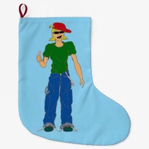 thumbs up large christmas stocking