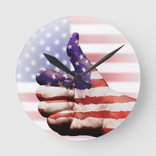 Thumbs up! round clock (Front)