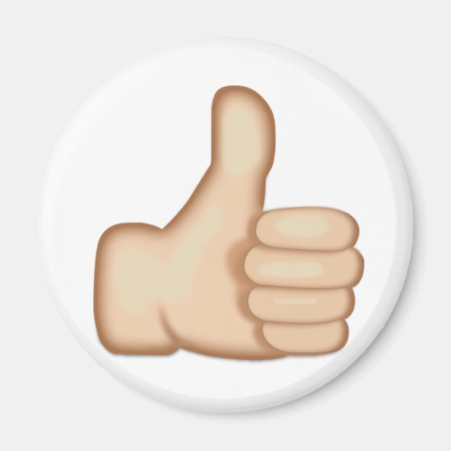Thumbs Up Sign Emoji Magnet (Front)