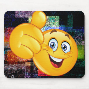 Thumbs Up Smiley Face Mouse Pad