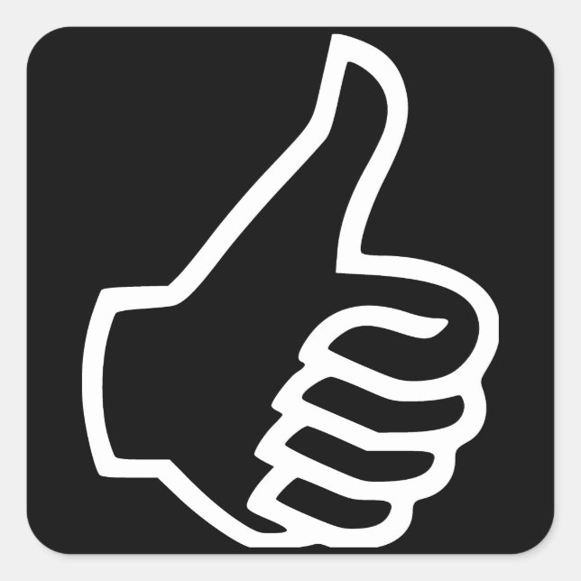 Thumbs Up Square Sticker (Front)
