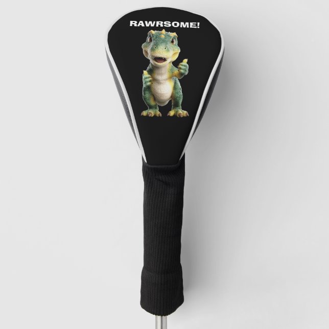 Thumbs Up T Rex Golf Head Cover (Front)