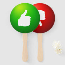Thumbs Up Thumbs Down Game Paddle Sign