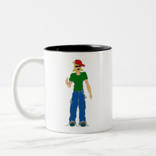 thumbs up Two-Tone coffee mug