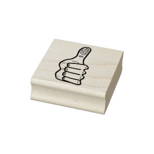 Thumbs up v1 rubber stamp