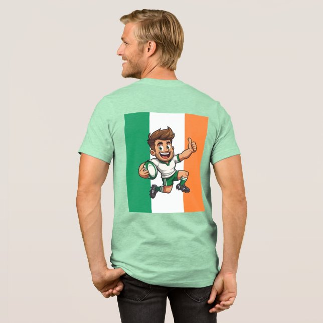Thumbs-Up Victory Irish Rugby Spirit Tri-Blend Shirt (Back Full)