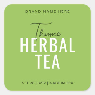 Thume Tea Product Label Stickers Packaging