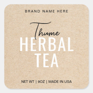 Thume Tea Product Label Stickers Packaging
