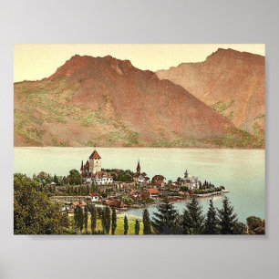 Thun, Lake of, Spiez, Bernese Oberland, Switzerlan Poster