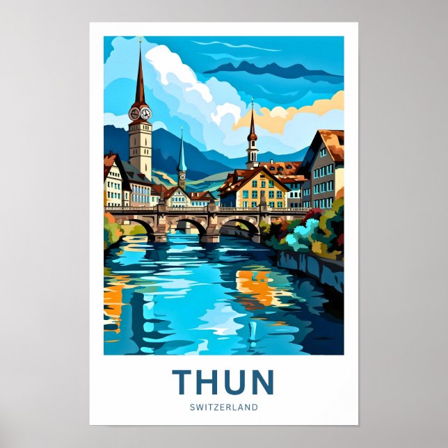 Thun Switzerland Travel Print (Front)