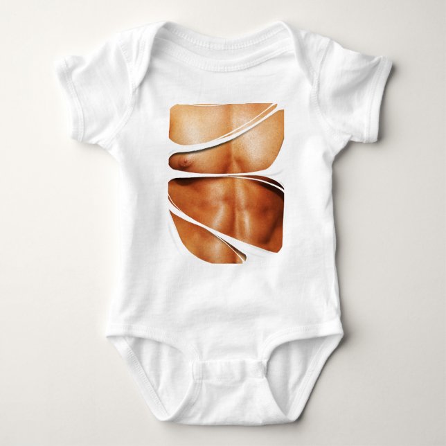 Thunder Abs Infant Baby Bodysuit (Front)