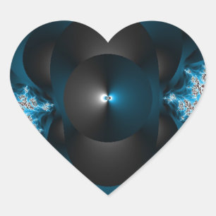 Thunder and Lightening Galaxies Heart Sticker