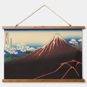 Thunder and Mount Fuji, Hokusai, Ukiyo-e Hanging Tapestry