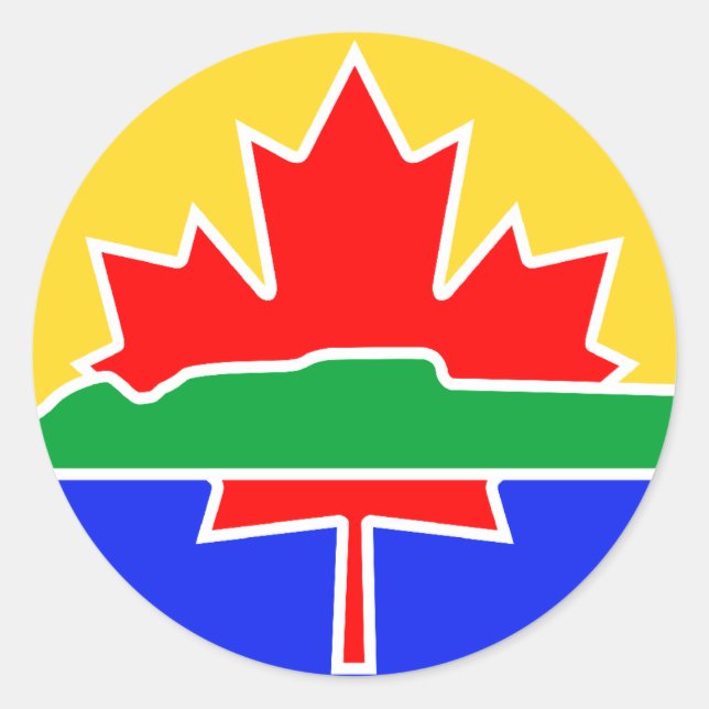 Thunder Bay flag Classic Round Sticker (Front)