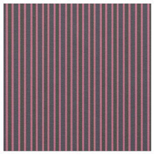 Thunder Blue, Deep Rose And Dark Gray Stripes Fabric